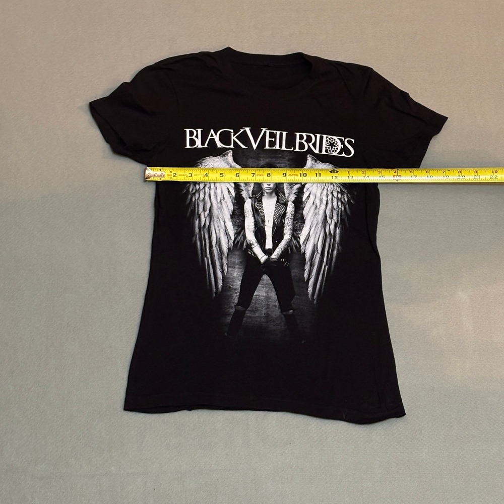 Black Veil Brides Andy Biersack Angel Wings Graphic T-Shirt Black Rock Band S